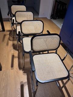 4 chaises style Cesca (prix/chaise) / 4 Cesca-stijl stoelen, Maison & Meubles, Chaises, Neuf, Quatre, Bois, Métal, Osier ou Rotin