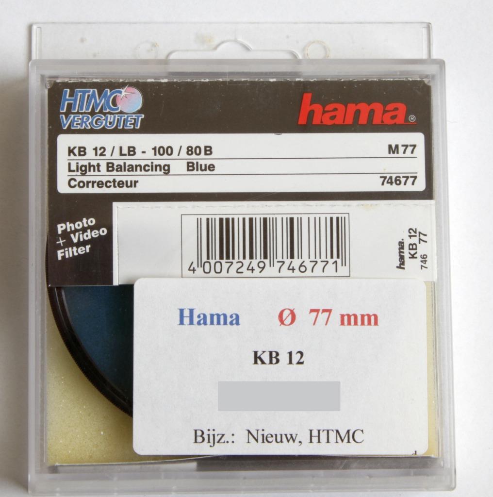 Filtre d'objectif Hama diam 77 KB12 (80B) HTMC, TV, Hi-fi & Vidéo, Photo | Filtres, Enlèvement ou Envoi, Comme neuf, 70 à 80 mm