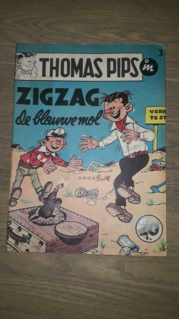 Strip Thomas Pups in Zigzag De blauwe mol, Eén stripboek, Ophalen of Verzenden, Gelezen