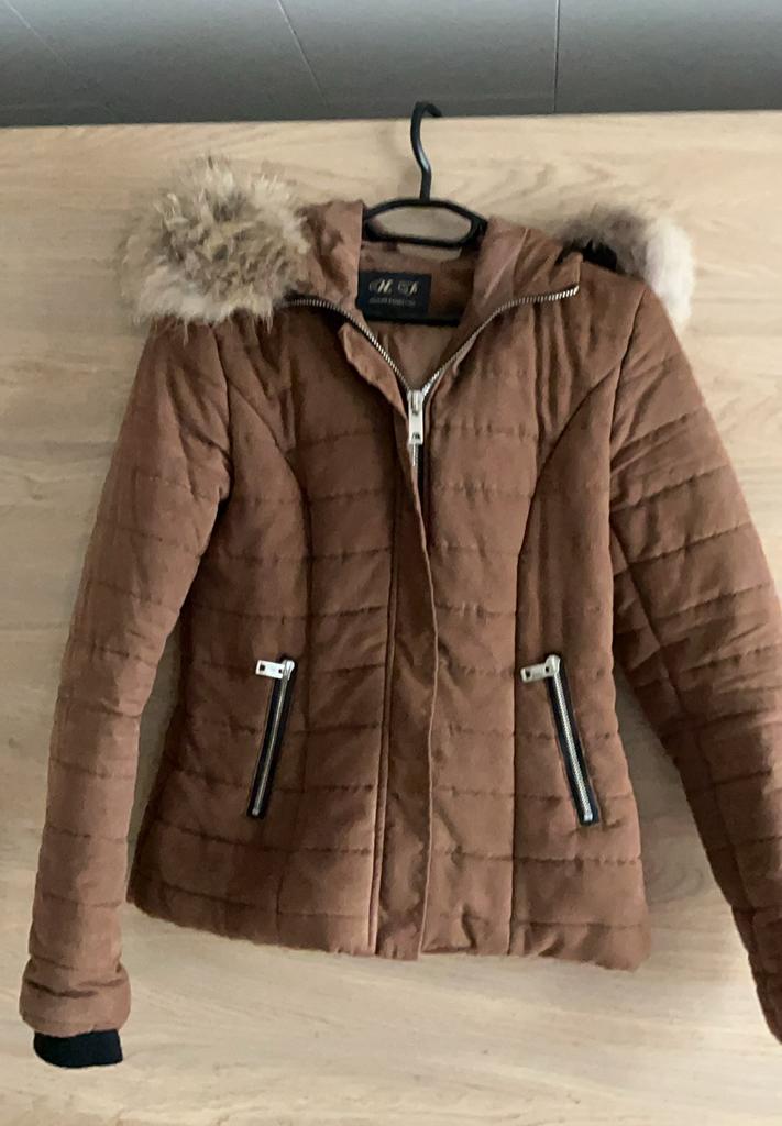 Damesjas met kap, small, Enlèvement, Porté, Taille 38/40 (M), Brun