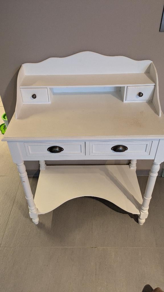 Bureau blanc Maison du monde avec chaise assortie, Enlèvement, Utilisé
