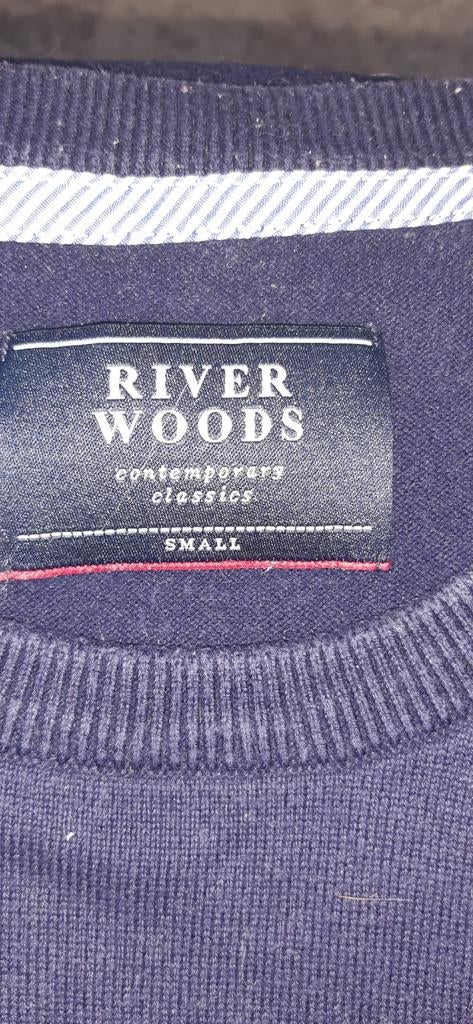 Donkerblauwe river woods trui maat small, Ophalen, Zo goed als nieuw, Overige maten, Blauw