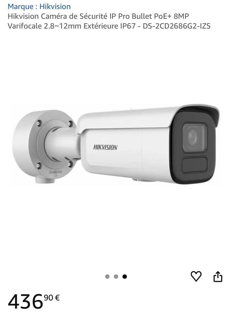 Camera professionnels hikvision ( Neuve ), Enlèvement ou Envoi, Neuf, Caméra extérieure