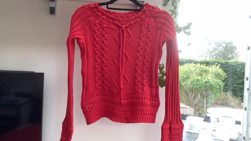 Helderrode pull. S., Marlene B, Ophalen of Verzenden, Maat 36 (S), Gedragen