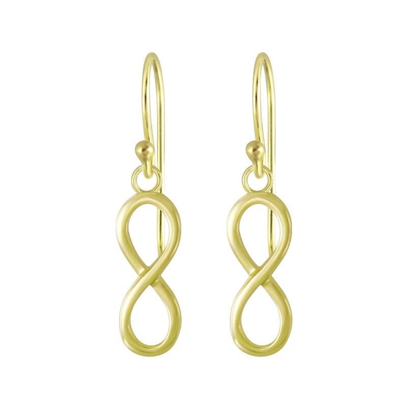 Boucles d'oreilles infinies en argent plaqué or 14 carats, Bijoux, Sacs & Beauté, Boucles d'oreilles, Enlèvement ou Envoi, Neuf