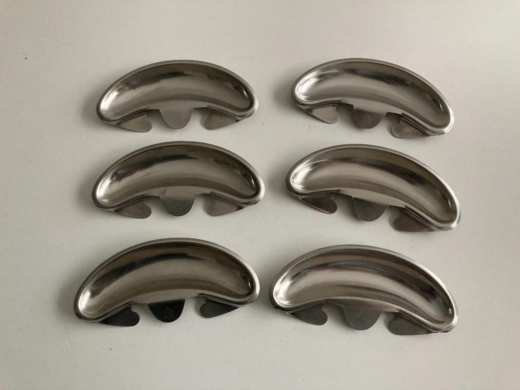 6 vintage visgraten schaaltjes, Ophalen of Verzenden, Zo goed als nieuw, Overige materialen, Bord(en)
