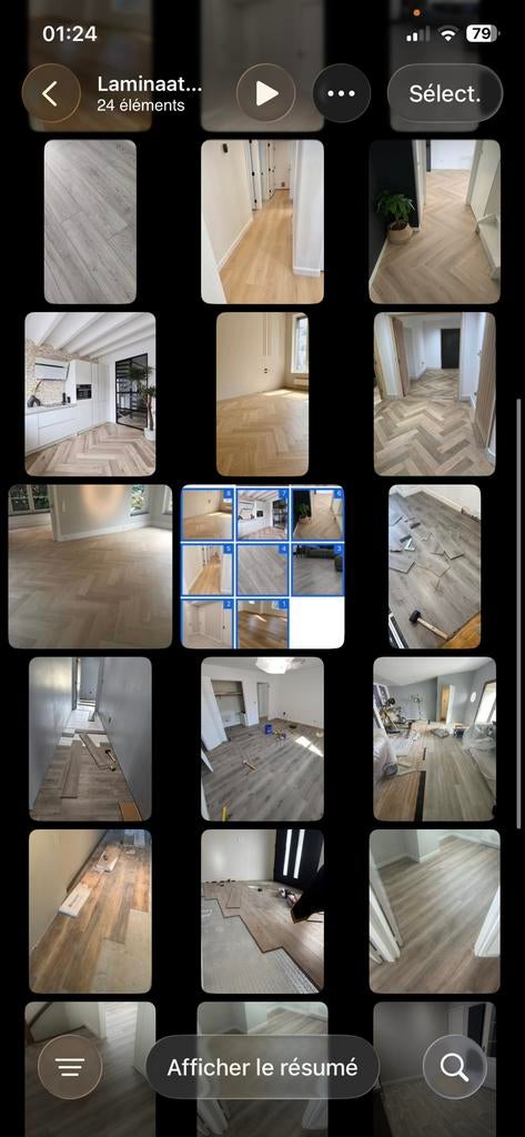 Laminaat leggen, Ophalen