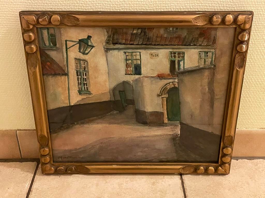 Aquarel begijnhof Kortrijk 1930-1960, Ophalen