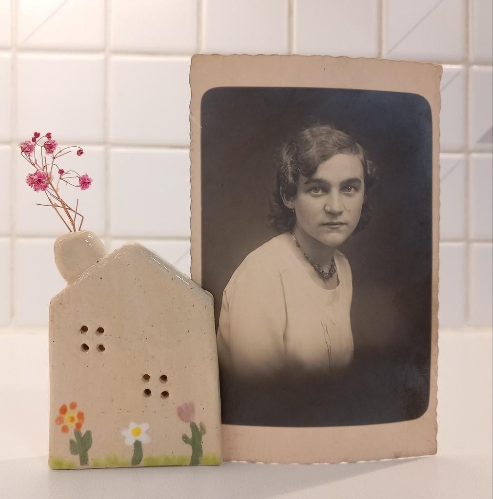 Decoratie huisjes in klei voor evt foto, Enlèvement ou Envoi, Neuf