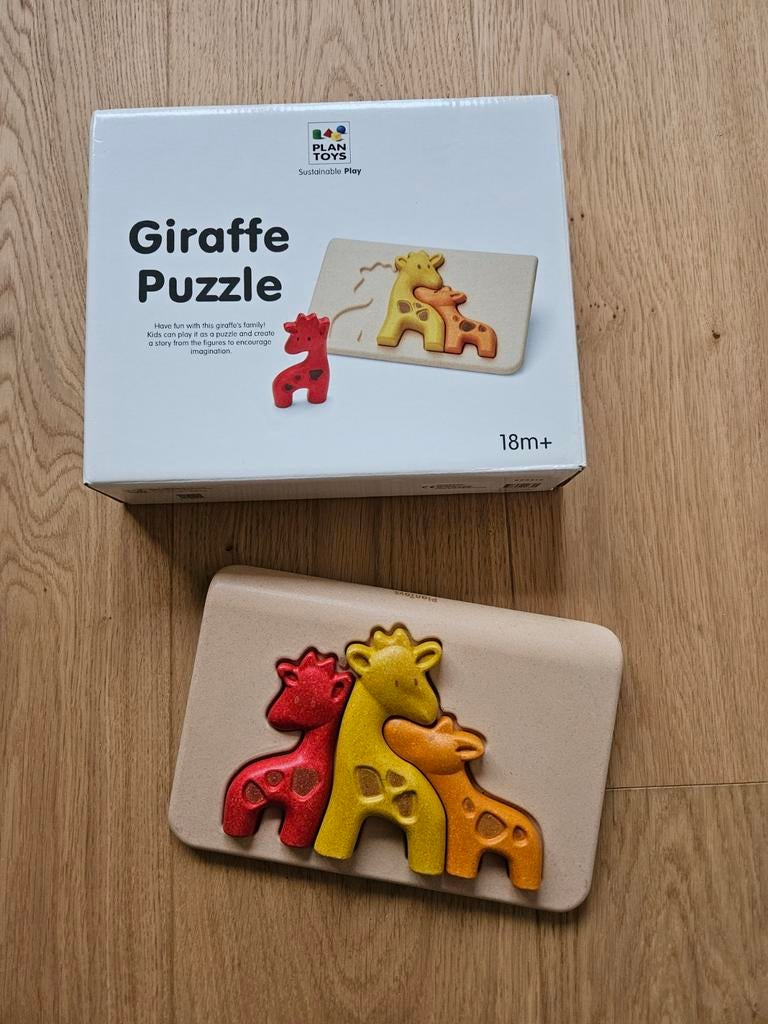Mon premier puzzle - Girafe - Plan Toys, Comme neuf, Enlèvement, 6 mois à 2 ans, Moins de 10 pièces
