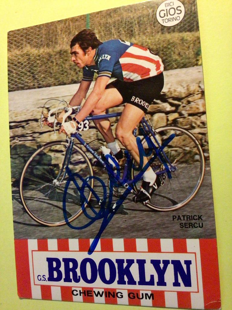 wielerkaart 1976 team brooklyn patrick sercu signe, Verzenden, Zo goed als nieuw