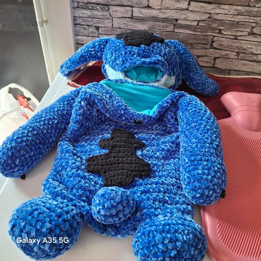 Stitch met warmwaterkruik , gemaakt van zachte floere wol, Ophalen of Verzenden, Nieuw