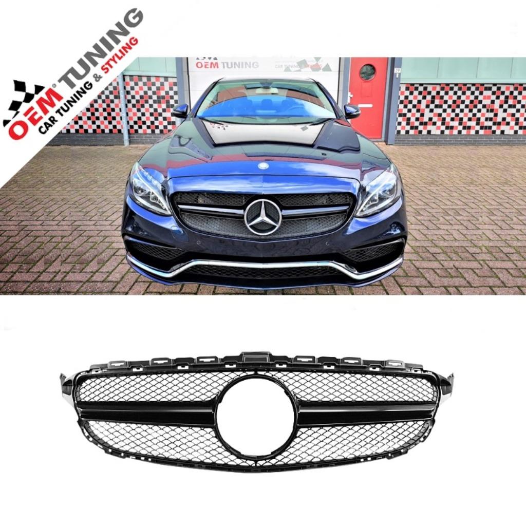 Mercedes-Benz C-Class W205 | C63 AMG Grille zwart | 2014-201, Voor, Mercedes-Benz, Nieuw, Ophalen of Verzenden