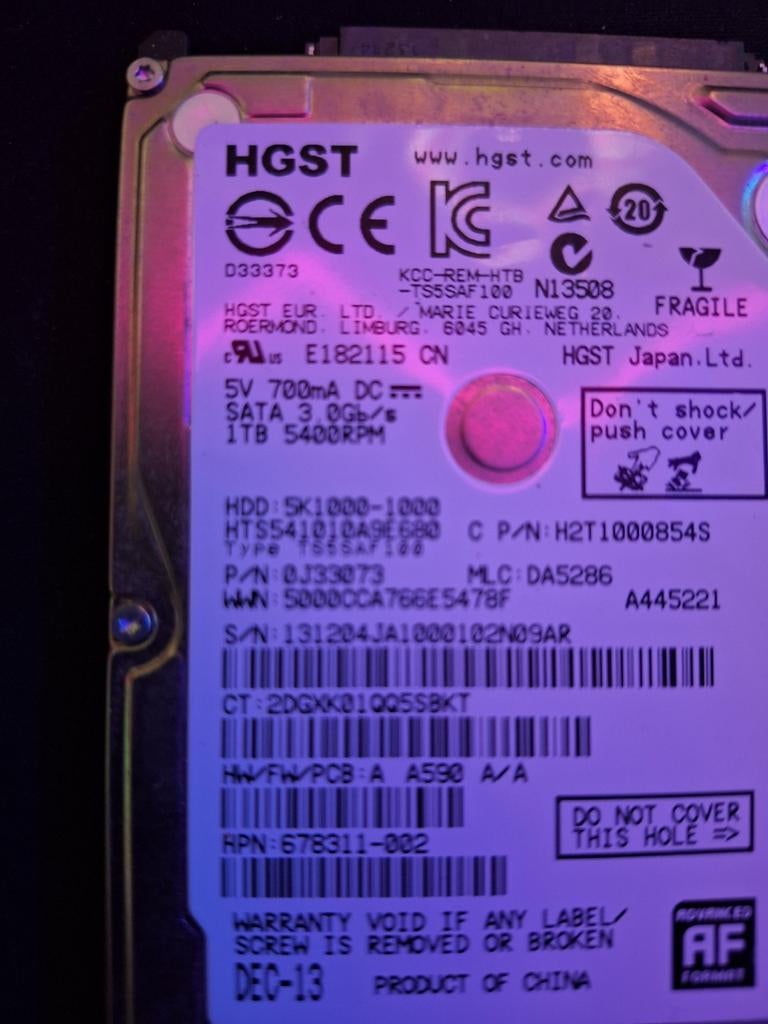 Hdd voor laptop ps3 ps4 1TB of desktop  plus kabeltje, Intern, Ophalen of Verzenden, Zo goed als nieuw, Desktop