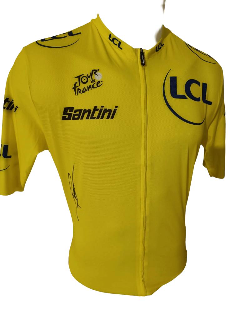 Gesigneerde gele trui Tadej Pogacar, Envoi, Neuf, Maillot