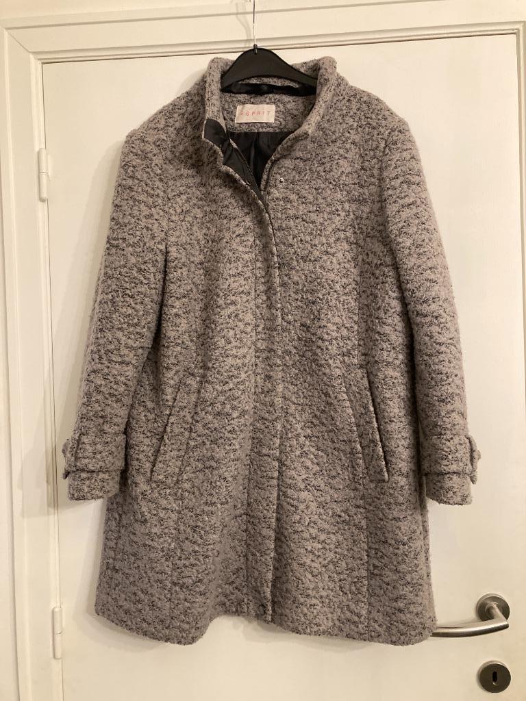 Grijze winterjas - Esprit - XL, Maat 46/48 (XL) of groter, Ophalen of Verzenden, Grijs, Gedragen