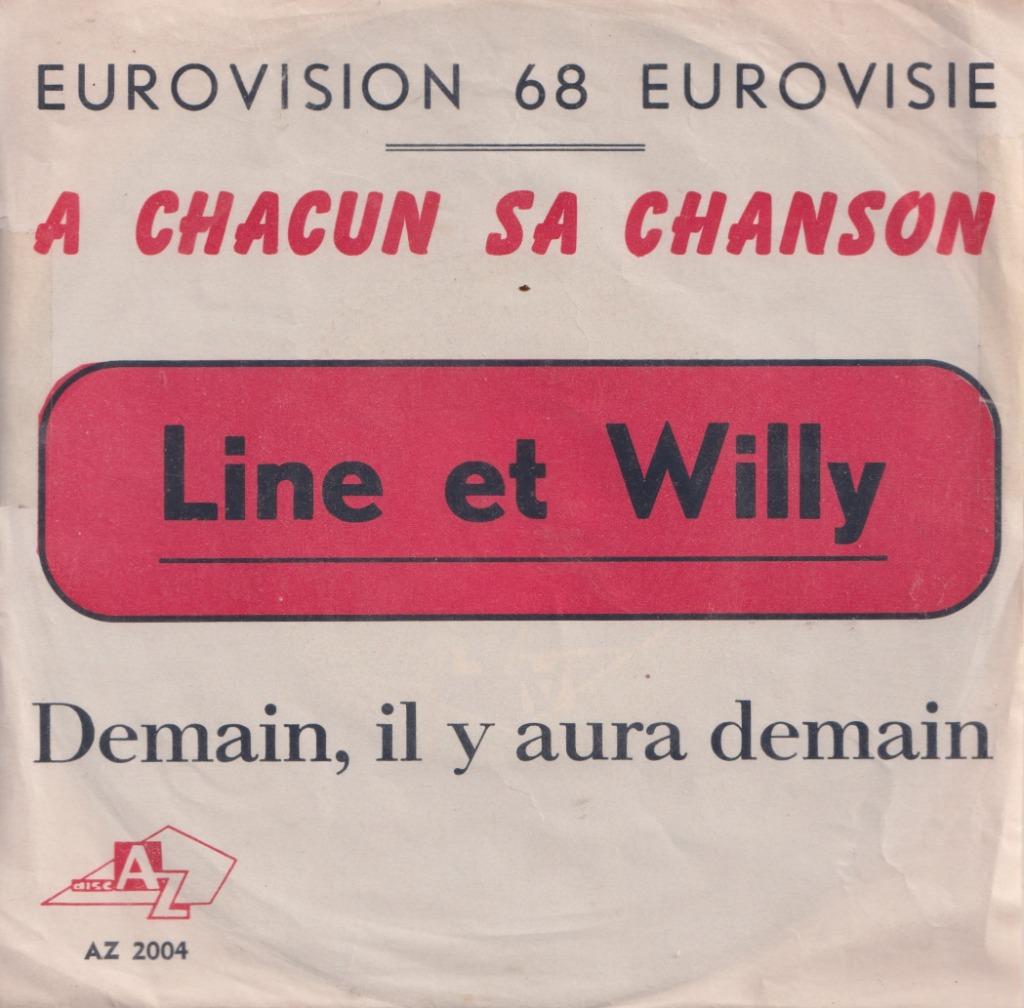 Line et Willy – A chacun sa chanson / Demain, il y aura dema, Ophalen of Verzenden, Gebruikt, Pop