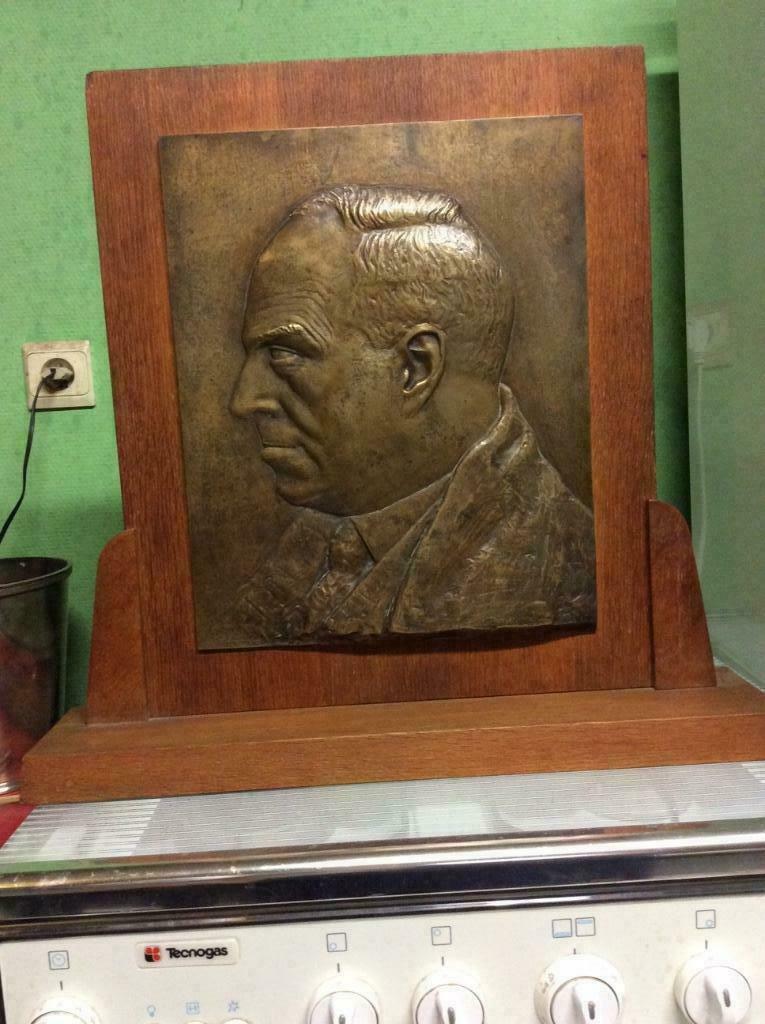 Bronzen plaket, Vindevogel, Georges, Ophalen