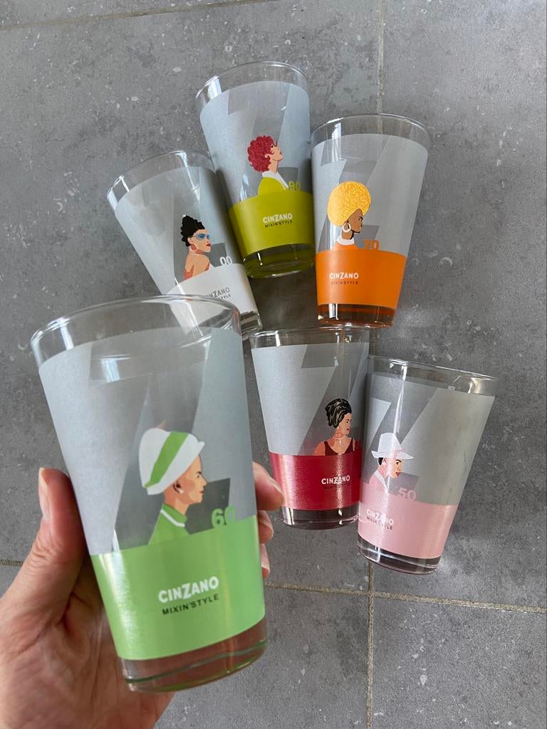 Cinzano set glazen, Verzamelen, Ophalen of Verzenden