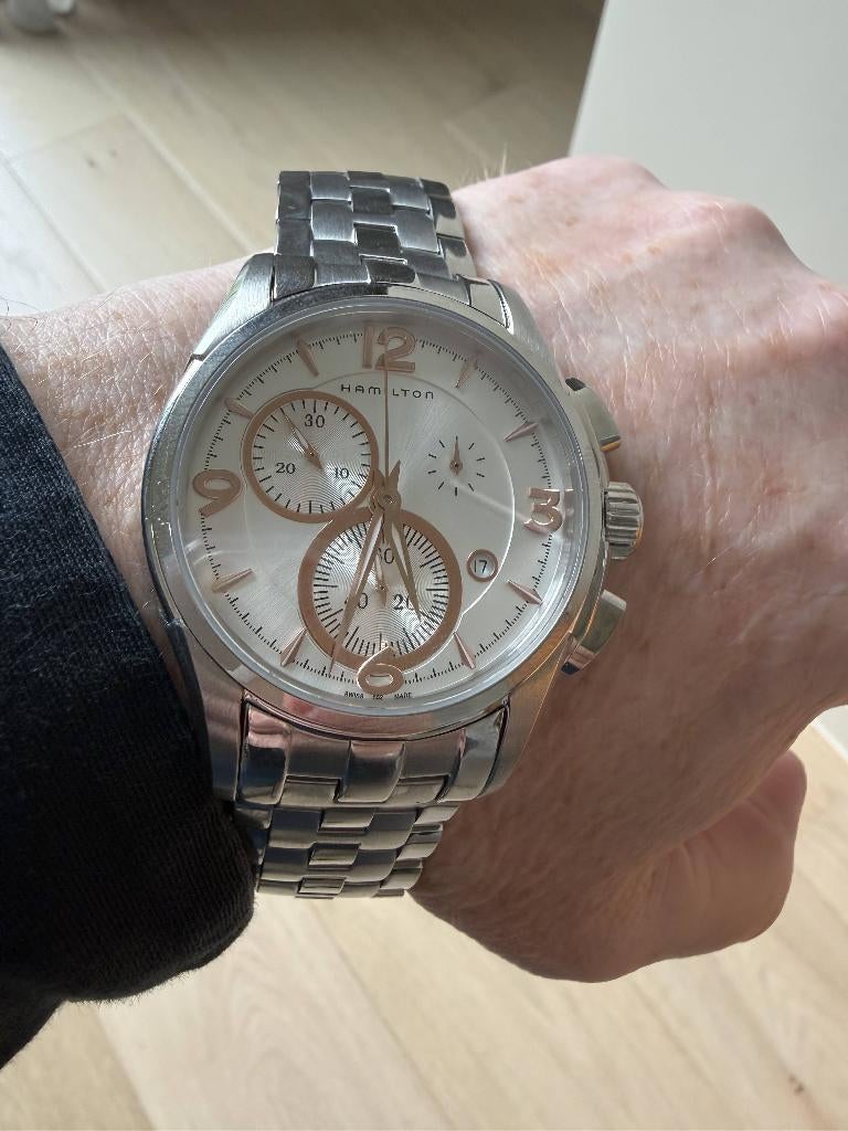 Hamilton Jazzmaster horloge H32612155, Montre-bracelet, Autres marques, Enlèvement, Acier