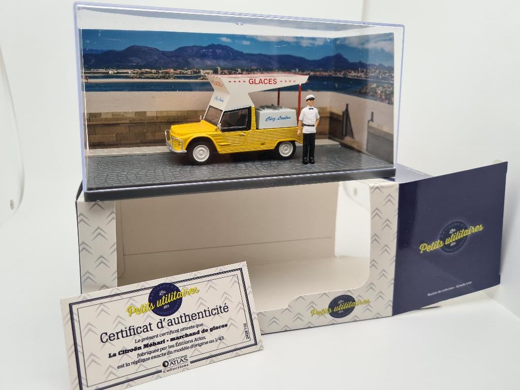 Citroën Méhari - camion de glaces - Atlas 1/43, Envoi, Comme neuf, Voiture, Autres marques