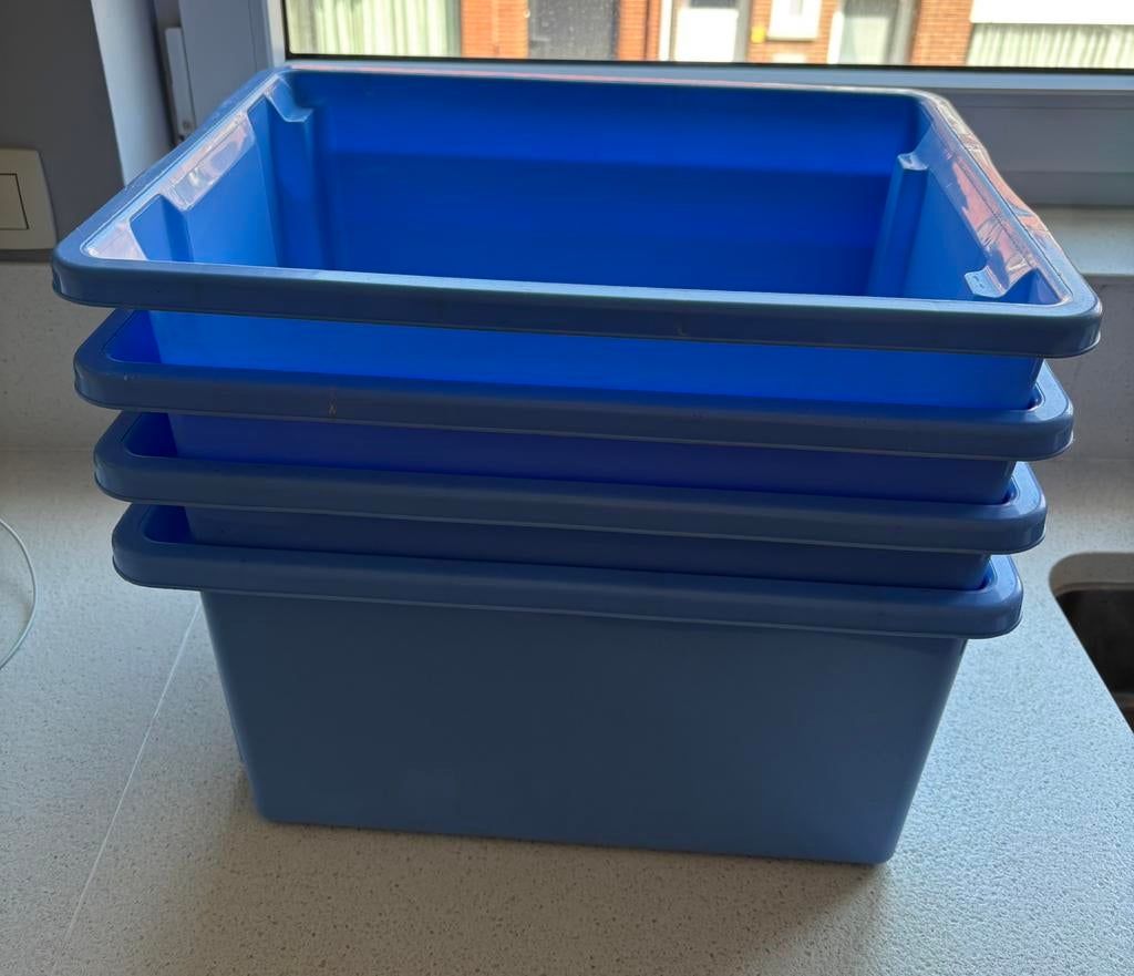 10 hobby boxen 5 blauw en 5 grijze, Doe-het-zelf en Bouw, Ophalen, Zo goed als nieuw