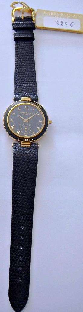 Montre homme Pierre Balmain - Cadran noir - plaqué or, Enlèvement ou Envoi, Neuf