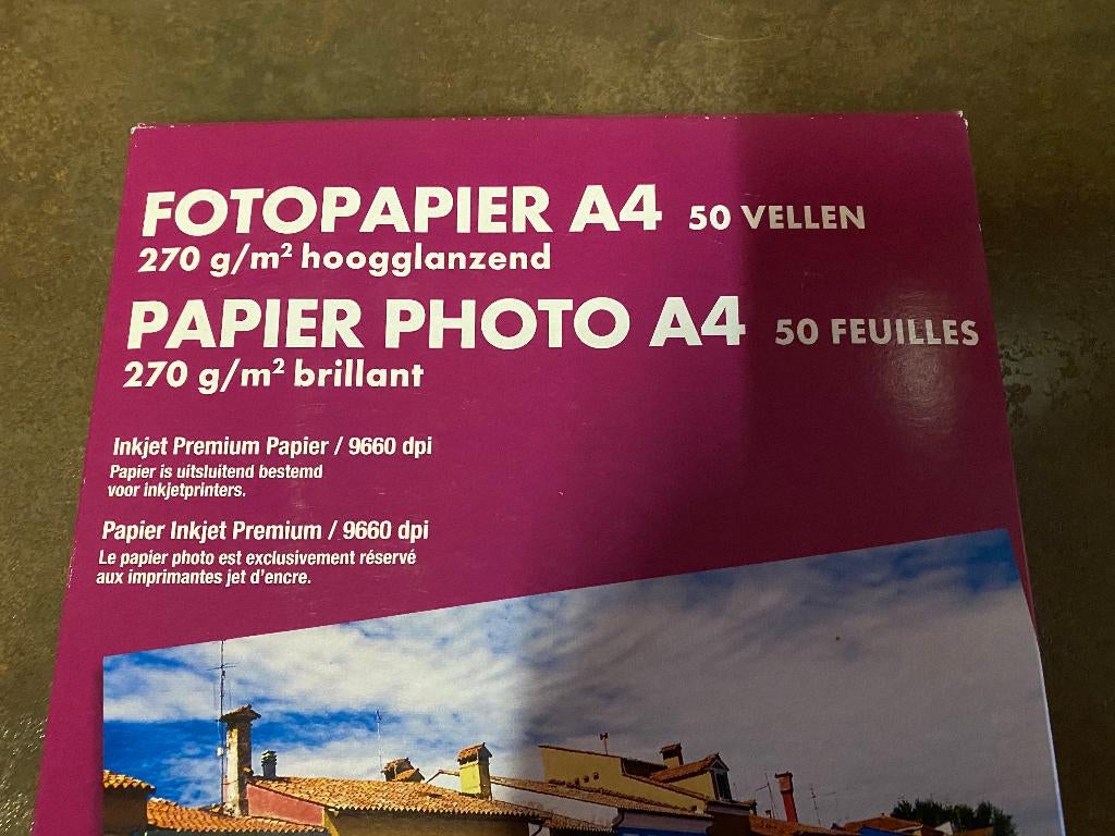 50 Vellen fotopapier, Ophalen, Nieuw, Blanco kaart of Basiskaart