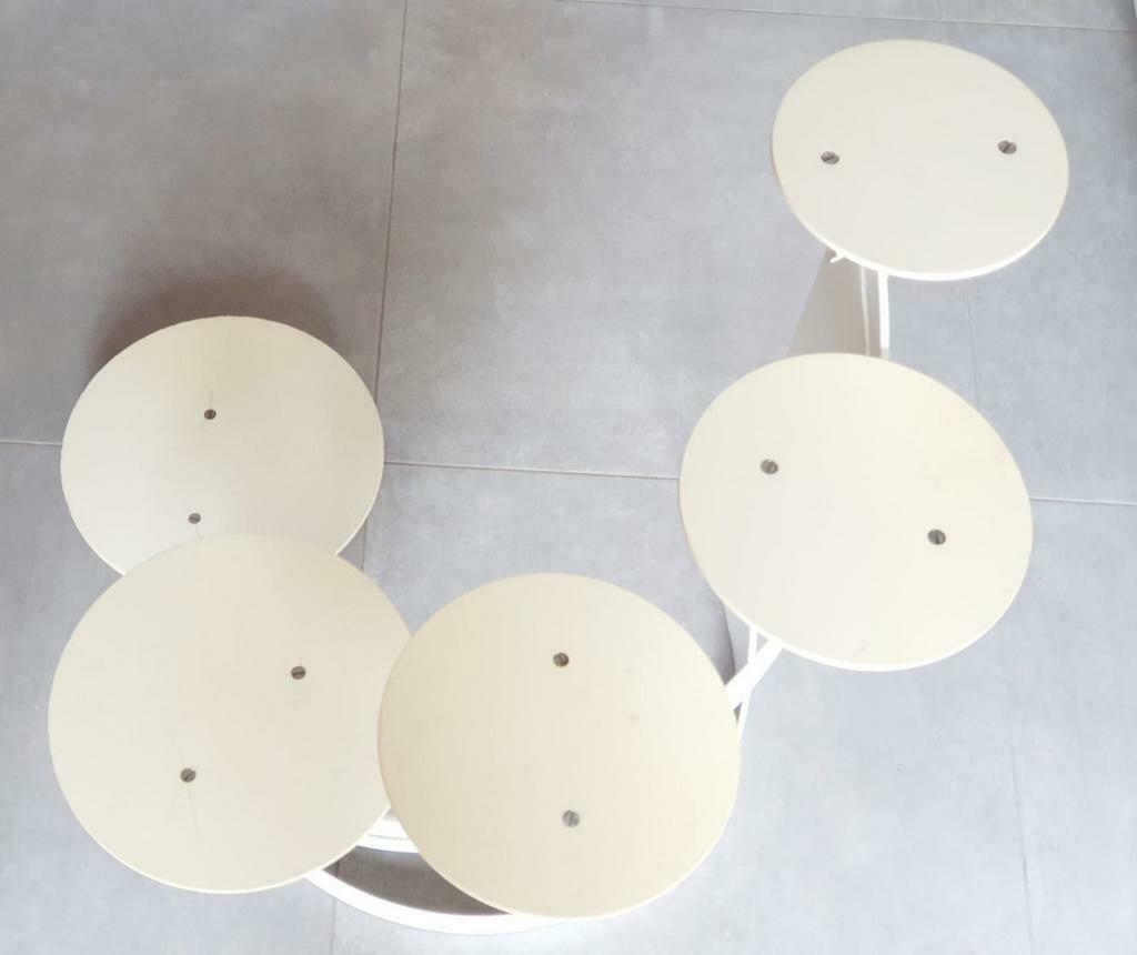 Taart cake curved 5 plateau stand , decoratie bloem vintage, Ophalen, Gebruikt