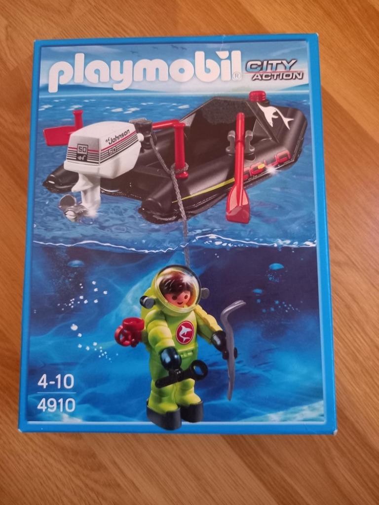 Playmobil 4910 (Zodiac met duiker), Ophalen of Verzenden, Zo goed als nieuw, Complete set