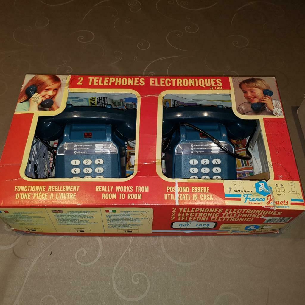 2 x speelgoedtelefoon -  vintage jaren 80, Kinderen en Baby's, Speelgoed | Overig, Ophalen, Gebruikt, Jongen of Meisje