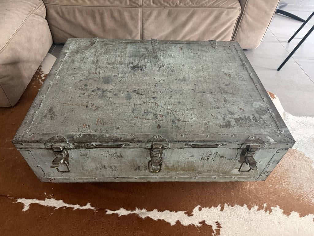 salon tafel kist op wielen, Huis en Inrichting, Ophalen, Gebruikt, Metaal