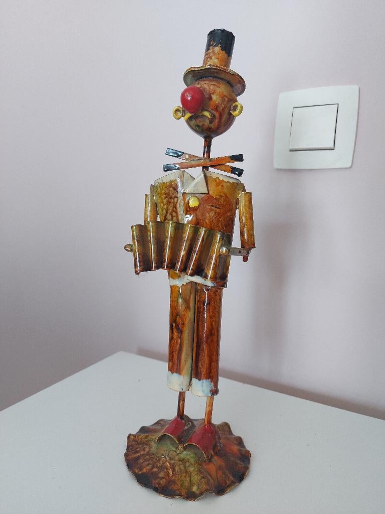 Metalen clown, Huis en Inrichting, Woonaccessoires | Overige, Gebruikt, Ophalen
