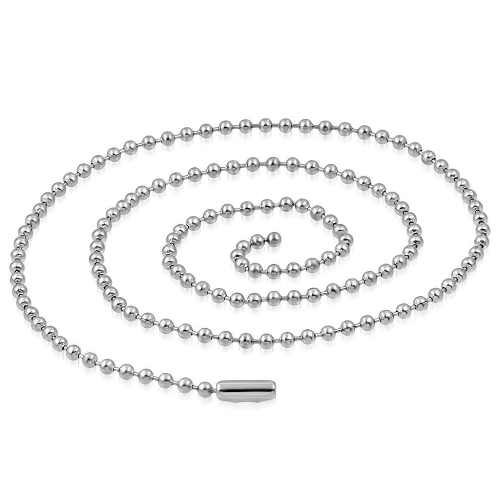 Edelstalen military ketting 60cm - 2,0mm, Handtassen en Accessoires, Kettingen, Ophalen of Verzenden, Nieuw, Zilver, Overige materialen