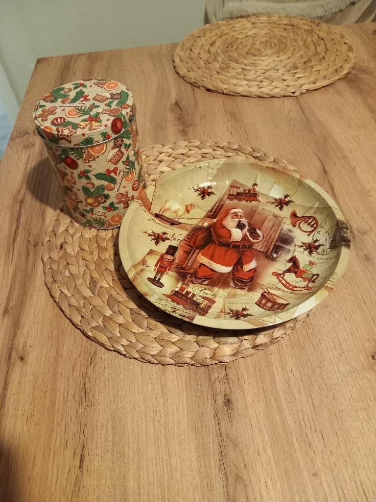 Kerstschaal + koekendoos, Enlèvement, Neuf