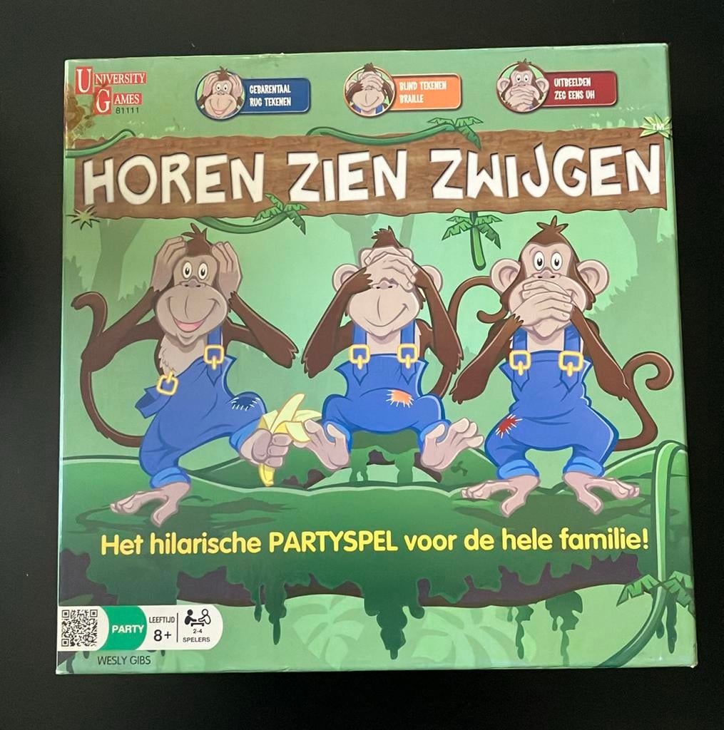 Gezelsschapspel Horen Zien Zwijgen in zeer goede staat, Ophalen, Zo goed als nieuw