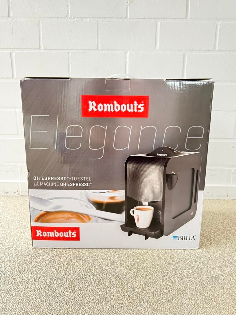 Espresso toestel Rombouts nieuw in de doos, Neuf, Machine à espresso, Réservoir d'eau amovible, Dosettes et capsules de café
