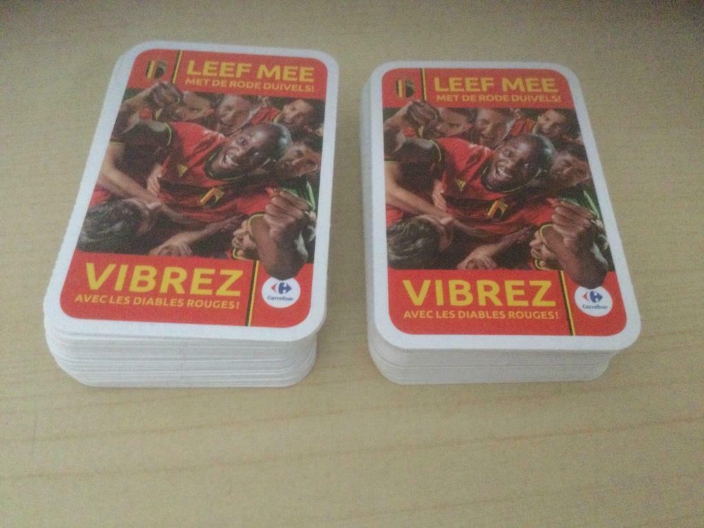 Carrefour Vibrez Leef mee Rode Duivels Diable Rouges, Ophalen of Verzenden, Nieuw, Speelkaart(en)