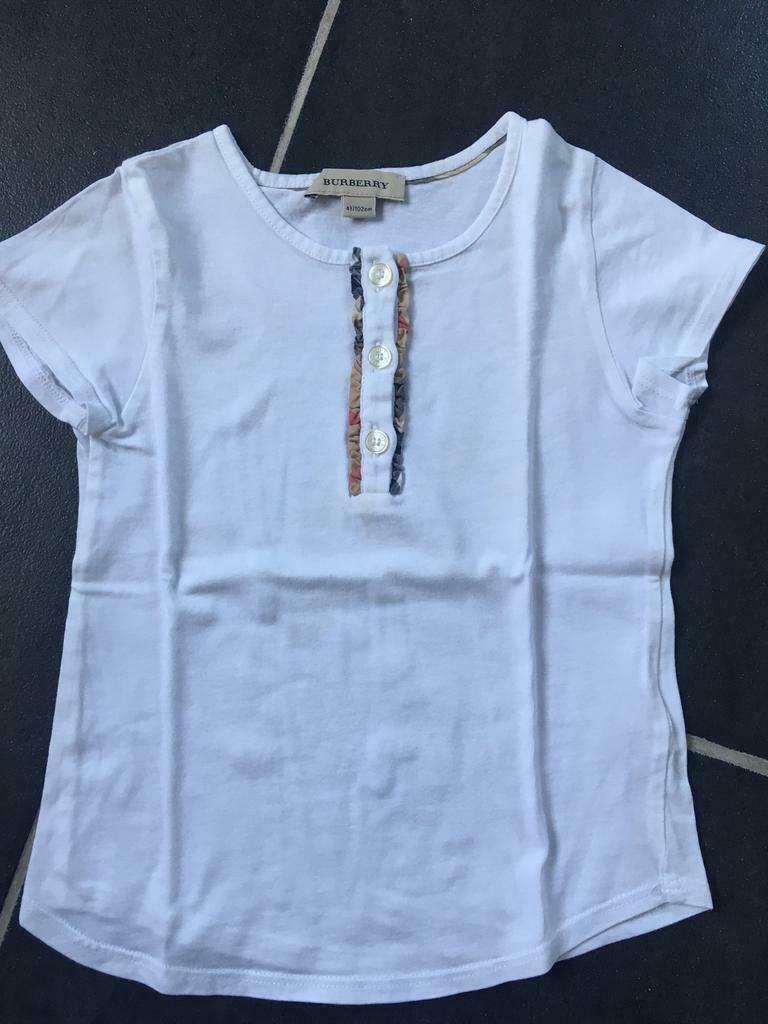 T-shirt blanc Burberry pour fille, Fille