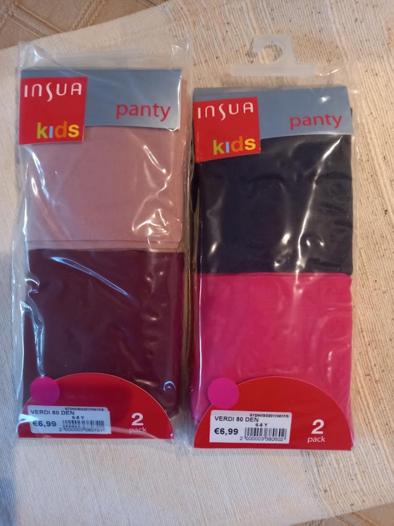 4 nieuwe panty's 6-8 jaar, Meisje, Insua kids, Nieuw, Ophalen of Verzenden