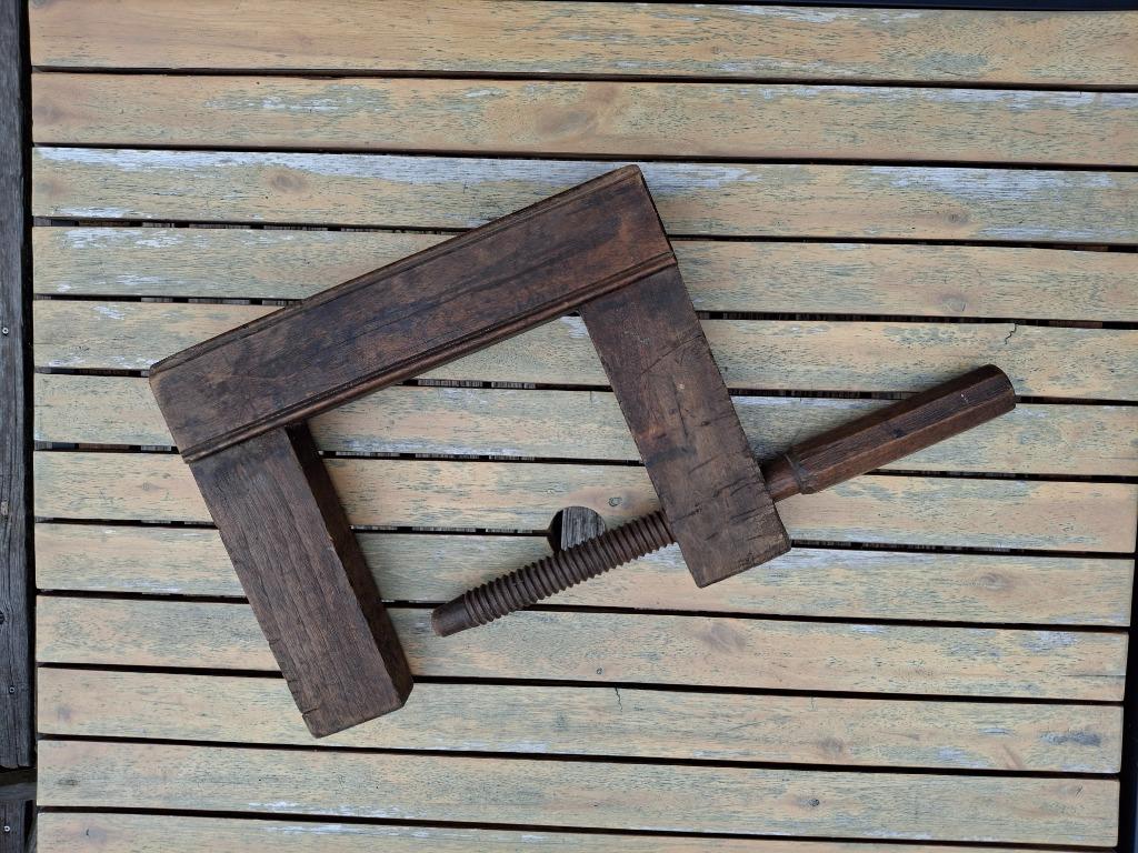 vintage houten spanschroef, Ophalen