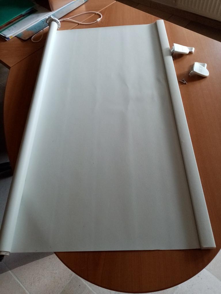 Store enrouleur occultant blanc Diaz à chaînette, Enlèvement ou Envoi, Moins de 100 cm, Utilisé, Blanc