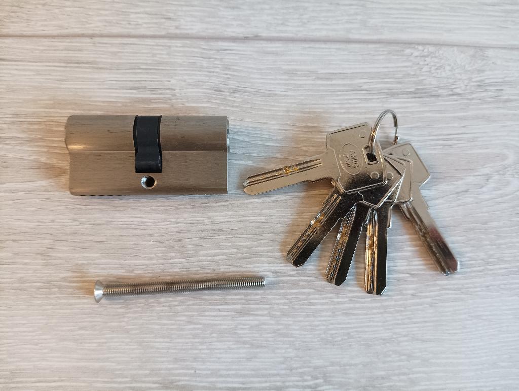 Slotcilinder 30 mm x 30 mm Europees profiel, Doe-het-zelf en Bouw, Ophalen, Gebruikt, Chroom, Overige typen