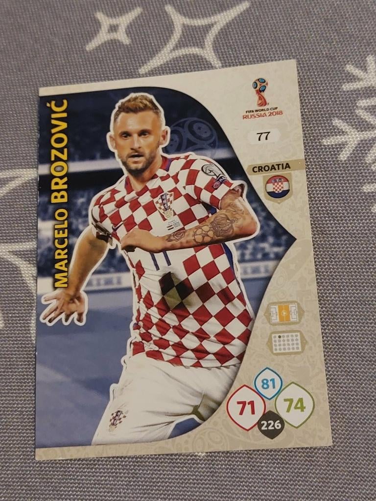 Panini/Voetbalkaart/Marcelo Brozovic/Kroatië/WK 2018, Envoi, Comme neuf, Cartes de joueur