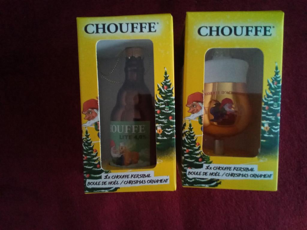 2 originele kerstballen van achouffe, Verzamelen, Ophalen of Verzenden