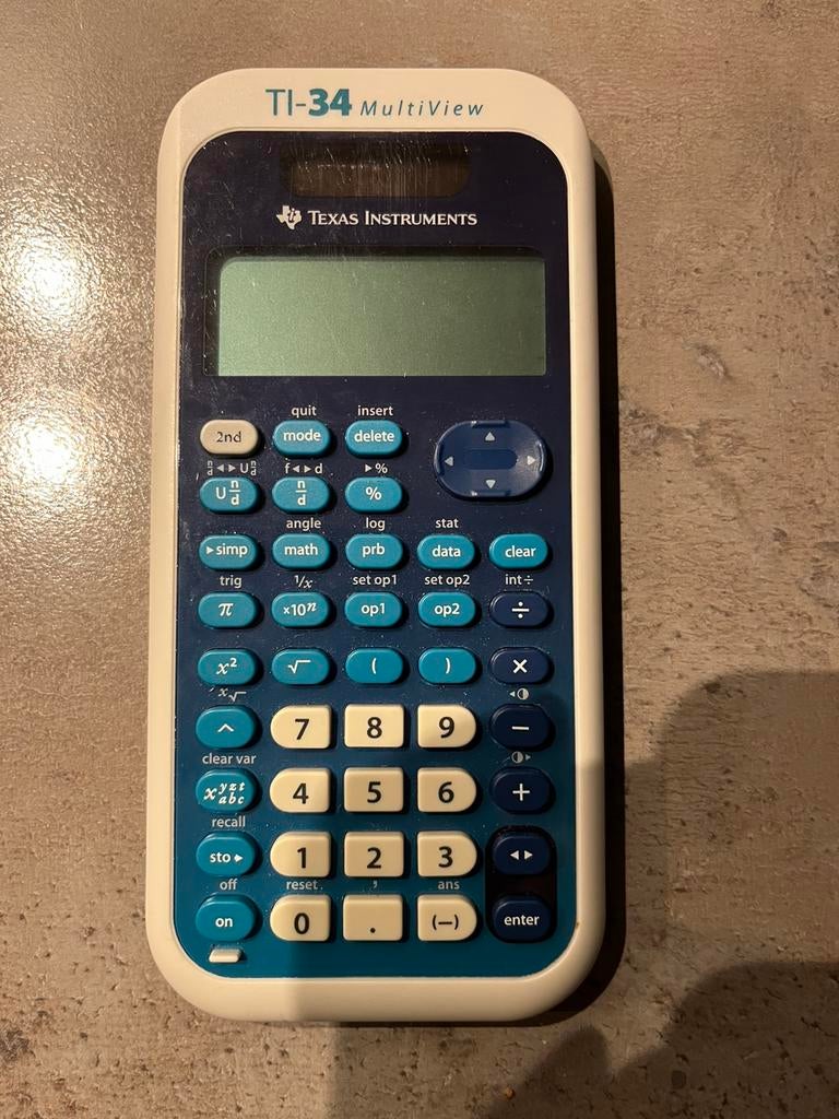 Ti34 multiview rekenmachine, Ophalen, Gebruikt