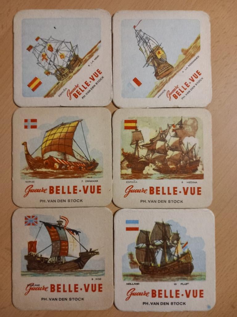 Bierviltjes Belle-Vue, boten (159), Ophalen of Verzenden, Zo goed als nieuw