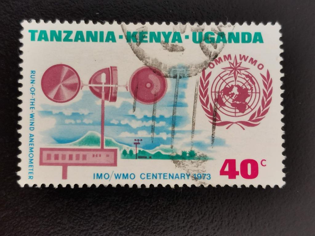 Kenya-Tanz-Uganda 1973 - météorologie - anémomètre, Enlèvement ou Envoi, Affranchi