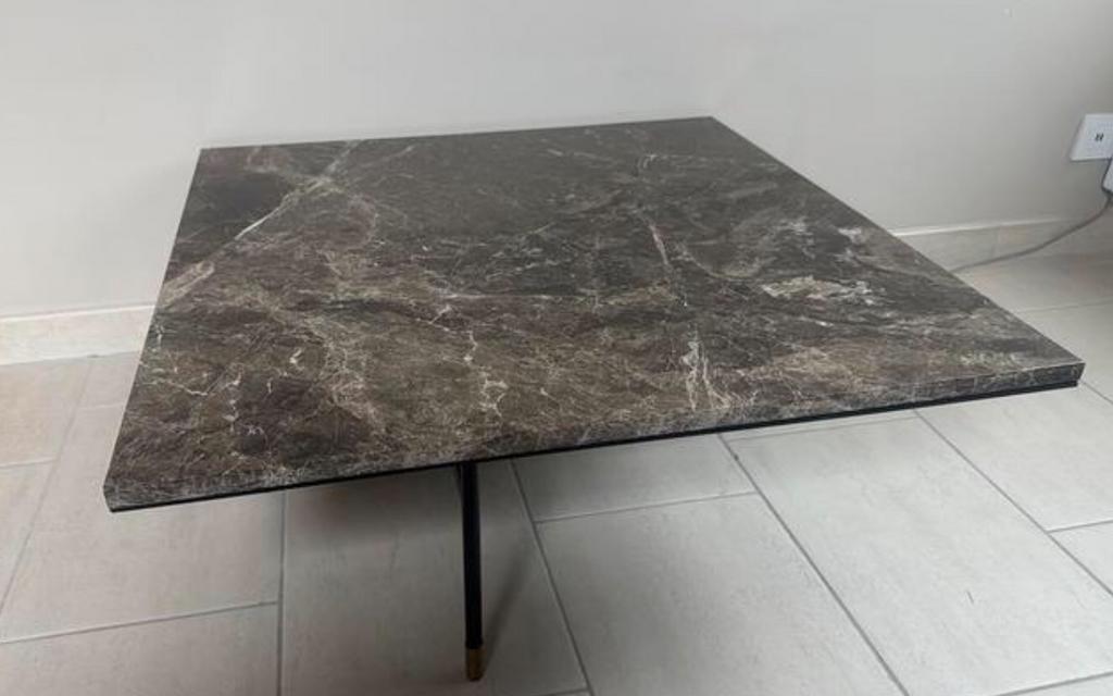 Salontafel marmerenblad vierkant, 50 à 100 cm, Enlèvement, 50 à 100 cm, Autres matériaux