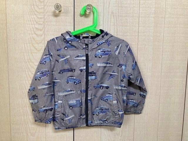 Grijs regenjasje met fleecevoering Next 98 cm, Kinderen en Baby's, Kinderkleding | Maat 98, Zo goed als nieuw, Jongen of Meisje